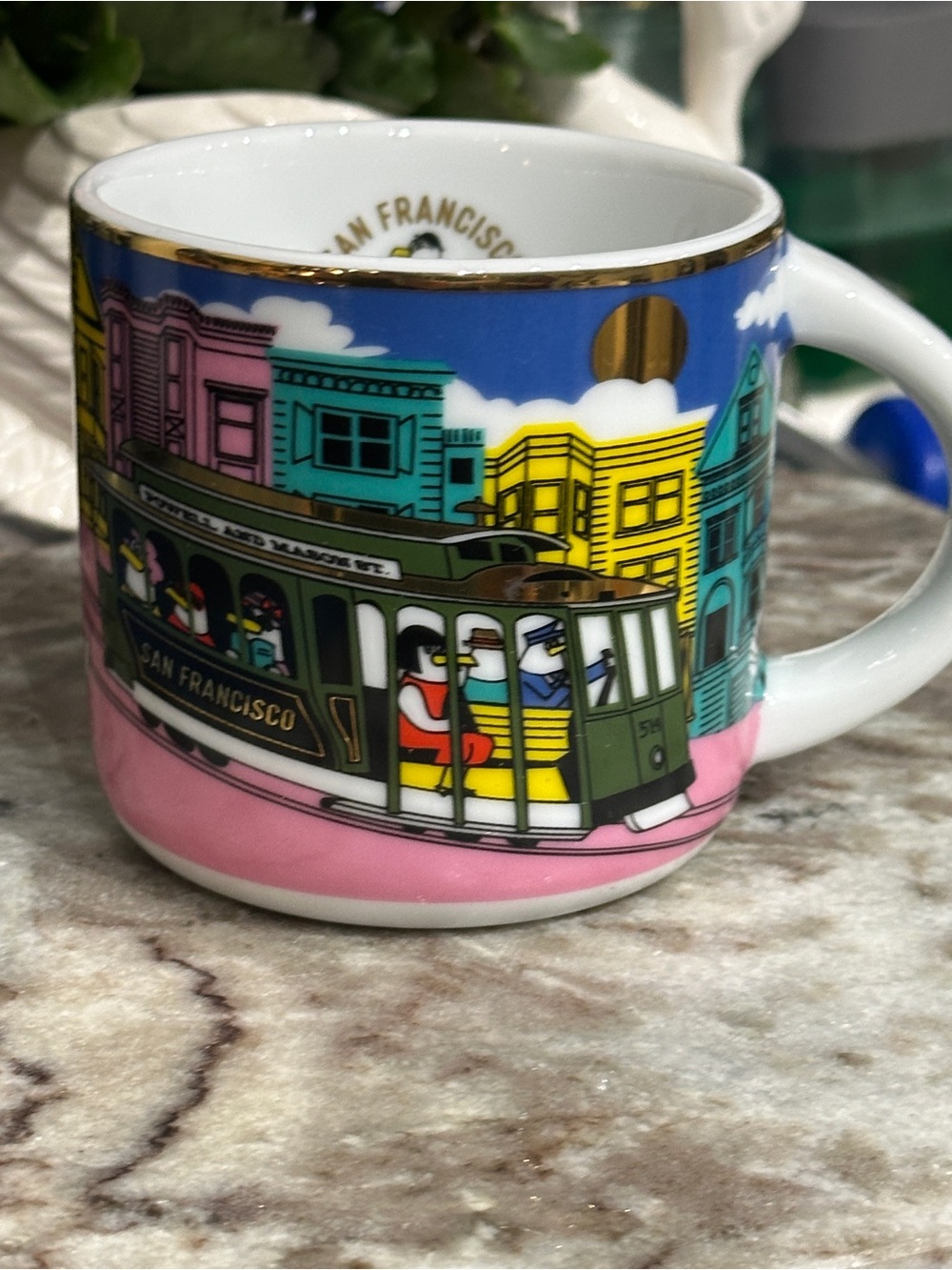 San Francisco Cable Car Collectible Mug - Colorful Cityscape